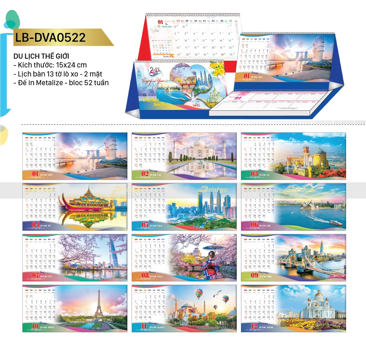 Các mẫu lịch tết Đại Viết Á 2022 đẹp