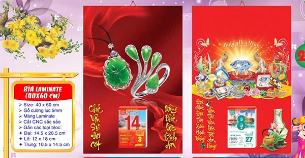In lịch bìa Lamina đảm bảo chất lượng, độ bền cao