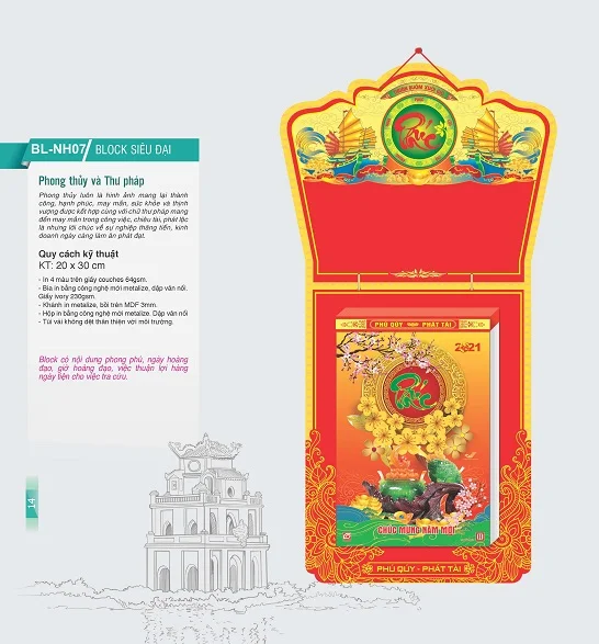 Tham khảo một số mẫu gia công ép kim bìa lịch đẹp mắt