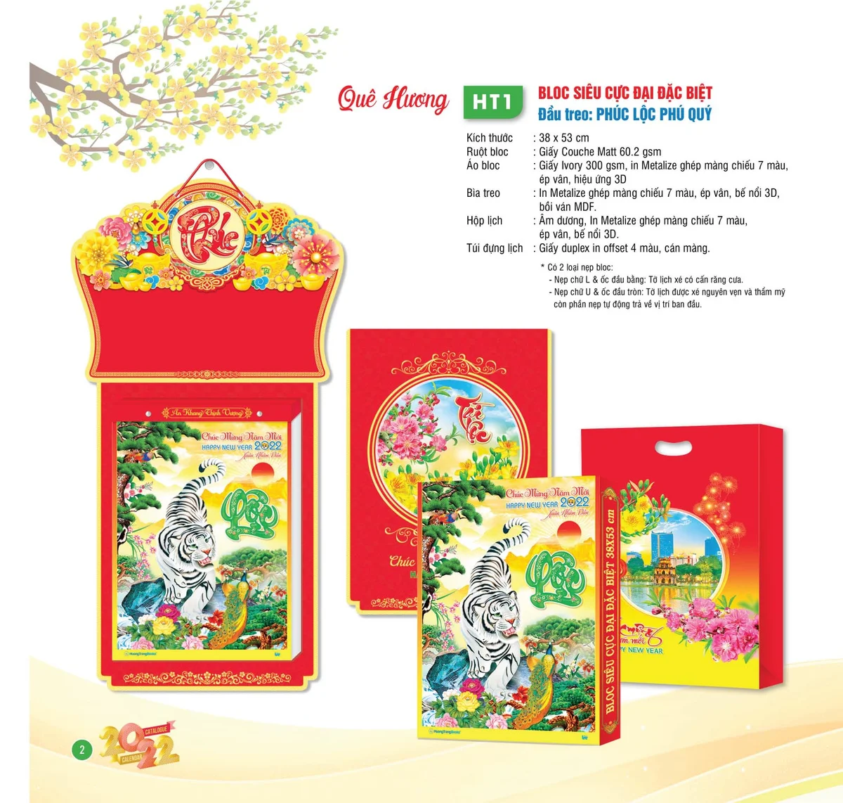 Lịch bloc đầu treo "Phúc Lộc Phú Quý"