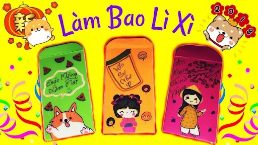 Cách gấp bao lì xì tại nhà siêu dễ làm 2021