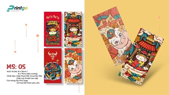 Tham khảo các mẫu lì xì tết thiết kế độc đáo tại Printgo