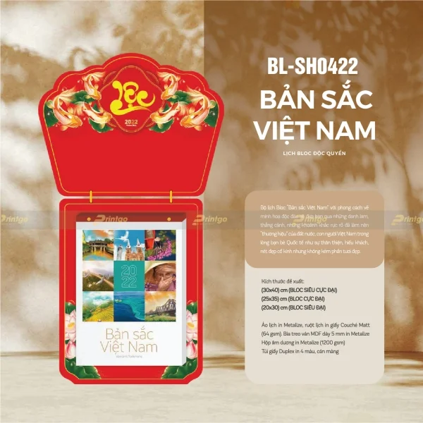 Một số mẫu lịch bìa ván MDF năm 2022