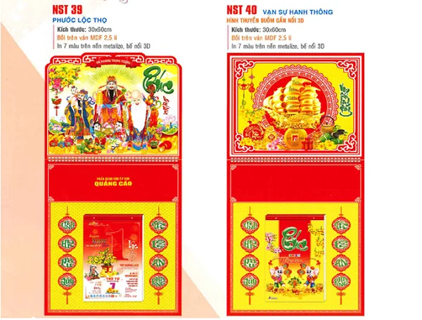 các mẫu in lịch lò xo giữa mini 2022 đẹp