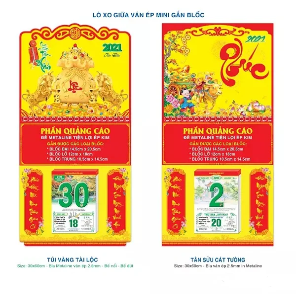 các mẫu in lịch lò xo giữa mini 2022 đẹp