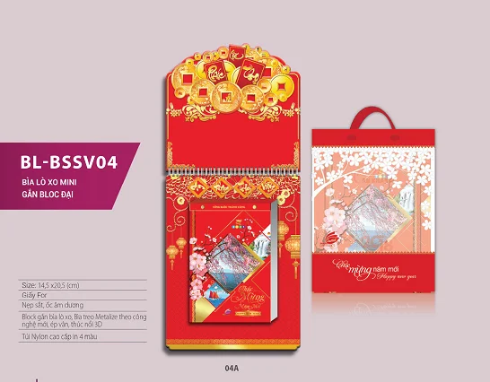 các mẫu in lịch lò xo giữa mini 2022 đẹp