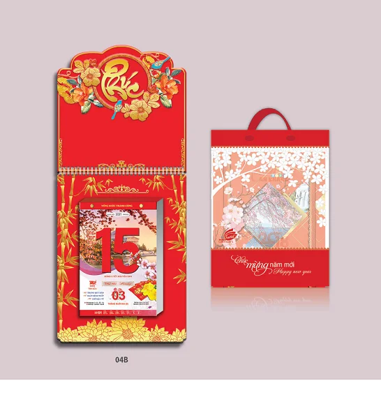 các mẫu in lịch lò xo giữa mini 2022 đẹp