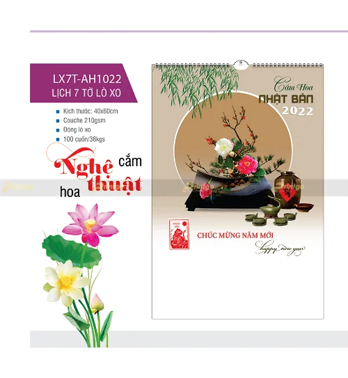 Tham khảo các mẫu lịch lò xo treo tường 2022 thiết kế đẹp mắt