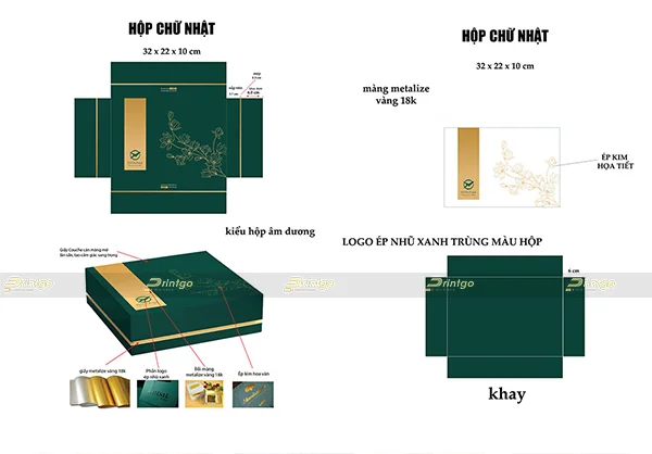 Printgo và Enva.Nest: In hộp đựng yến sào âm dương cao cấp, sang trọng