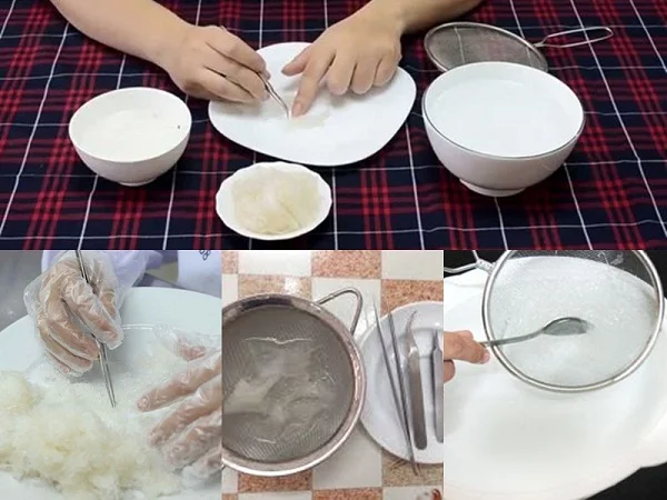 Cách nhặt lông yến 