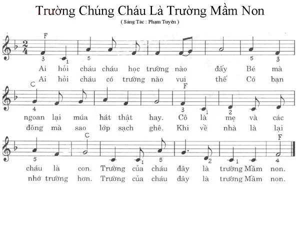 Trường chúng cháu là trường mầm non được cem là bài hát về 20/11 cho  trẻ mầm non thông dụng nhất