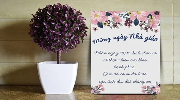 Bài thơ ngày 20/11 trở thành quà tặng tinh thần đầy ý nghĩa gửi tặng thầy cô kính yêu
