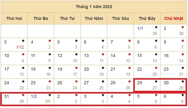 01/01: Tết dương lịch