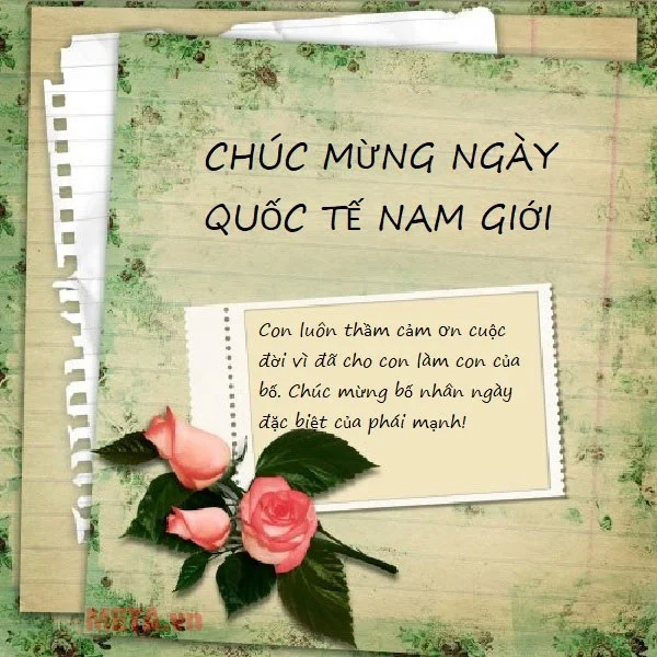 Thệp mừng ngày quốc tế đàn ông có kèm lời chúc dành tặng bố