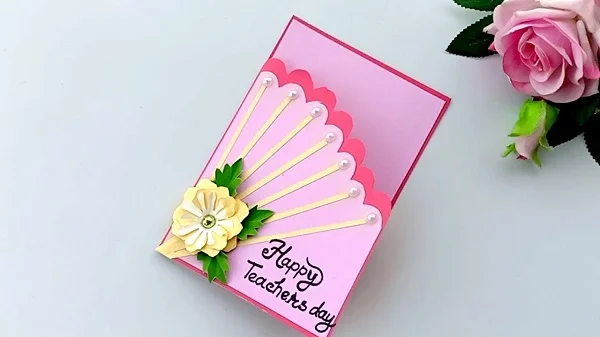 Mẫu thiệp 20/11 handmade 2D mầu hồng