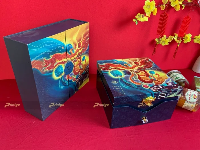 Saha và Printgo: Thiết kế và in hộp đựng quà tết đông trùng hạ thảo thượng hạng