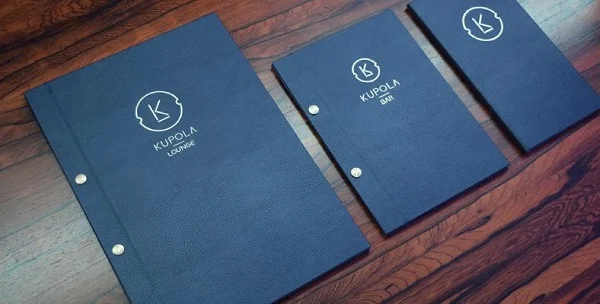 Hình ảnh sổ menu bìa da