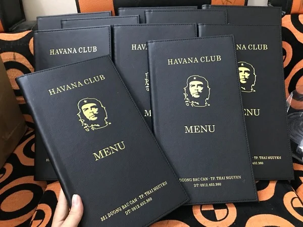 Mẫu sổ menu bìa da cho các quán bar