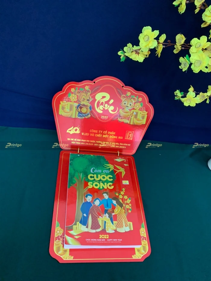 VLXD & Chất đốt Đồng Nai và Printgo: Thiết kế và in ấn bộ lịch tết chào xuân 2022 mang nhiều dấu ấn