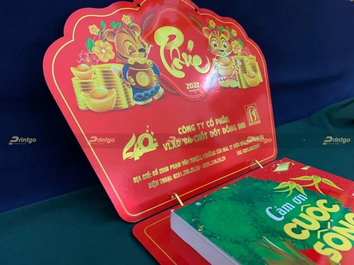 VLXD & Chất đốt Đồng Nai và Printgo: Thiết kế và in ấn bộ lịch tết chào xuân 2022 mang nhiều dấu ấn