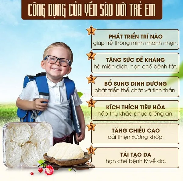 Bật mí tác dụng yến sào trẻ em và những lưu ý cần biết
