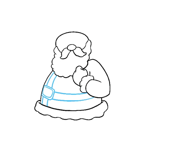 vẽ ông già noel đơn giản