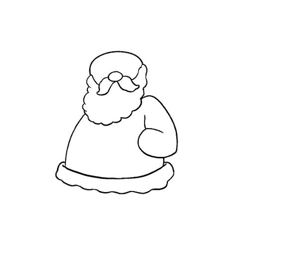vẽ ông già noel đơn giản