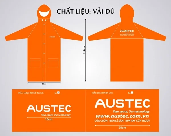 Áo mưa chất liệu vải dủ
