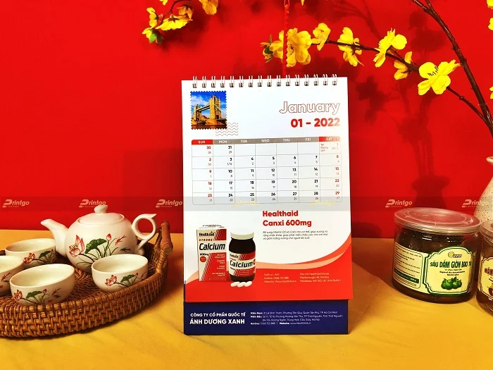 Green Sun và Printgo: In lịch để bàn độc quyền mang dấu ấn thương hiệu