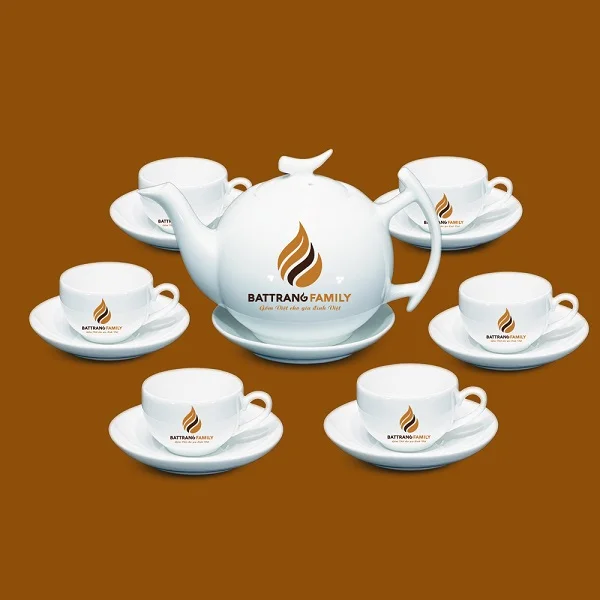 In logo lên ấm trà