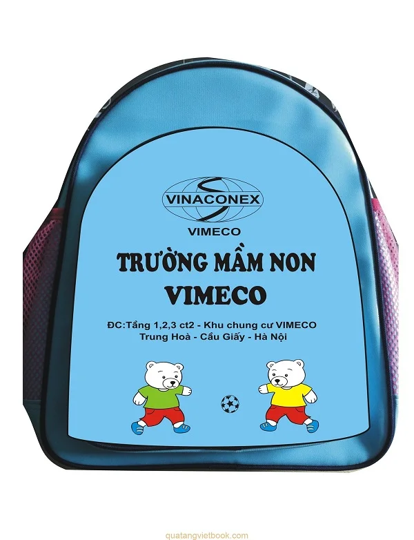 In logo lên balo của trẻ mầm non