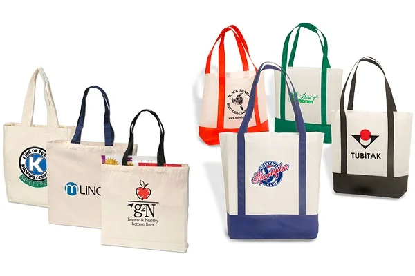 Mẫu túi vải in logo được thiết kế quai đeo nhiều màu sắc