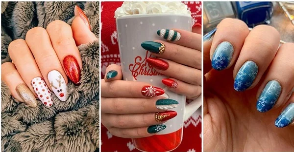 Mẫu nail Noel đơn giản