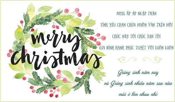 Mẫu thiệp cùng lời chúc giáng sinh công giáo cho bạn bè