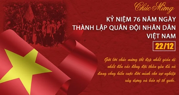 Thiệp chúc mừng ngày thành lập quân đội