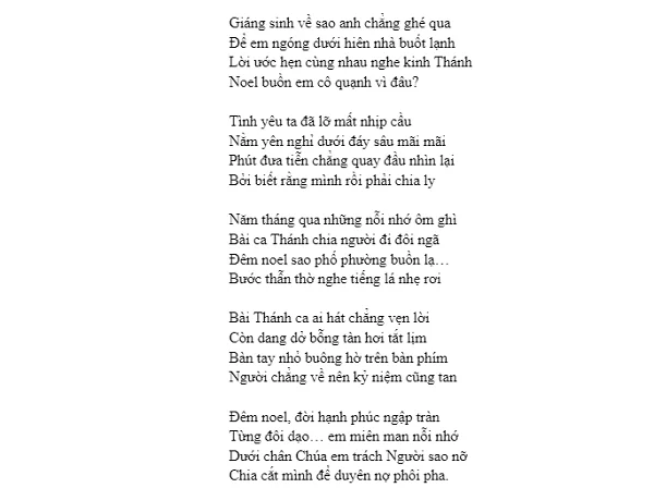 Thơ về Noel buồn