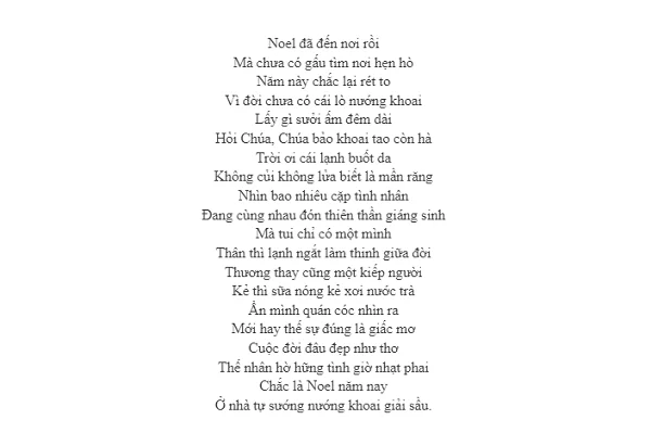 Thơ về Noel vui
