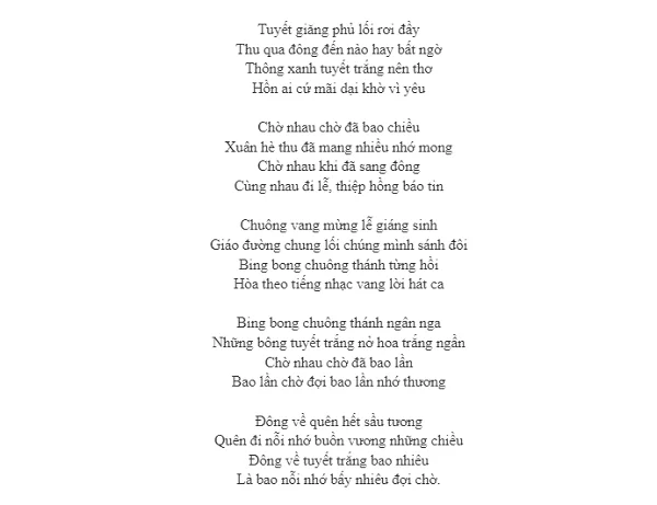 Thơ giáng sinh buồn