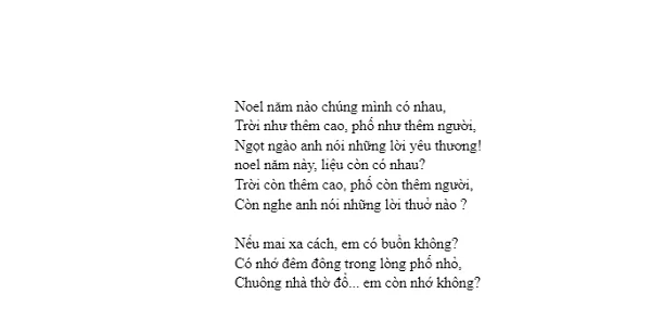Bài thơ noel