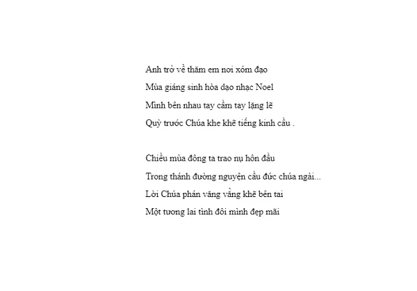 Thơ chúc mừng giáng sinh