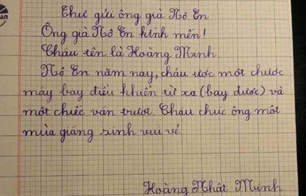 Nhật Minh viết thư cho ông già Noel