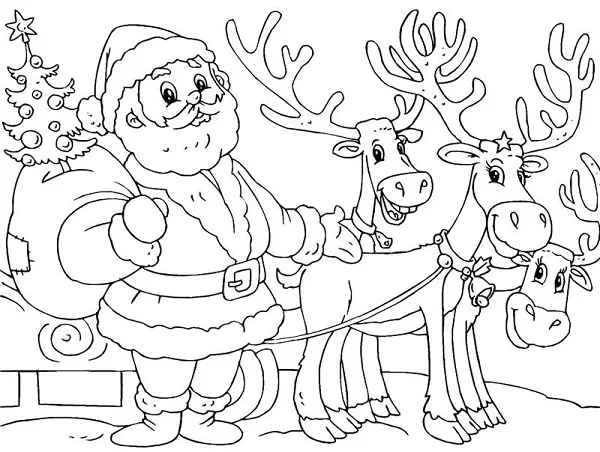 Tranh tô màu ông già Noel