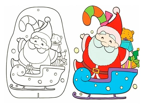 Tranh tô màu ông già Noel