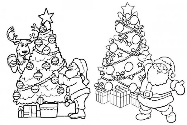 Hình tô màu ông già noel
