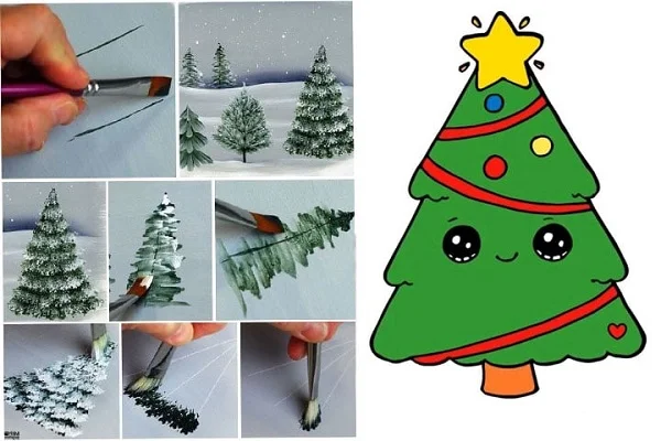 Cây thông Noel tô màu
