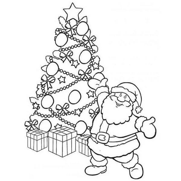 Tô màu cây thông Noel cho bé
