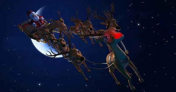 Hình ông già Noel cưỡi tuần lộc