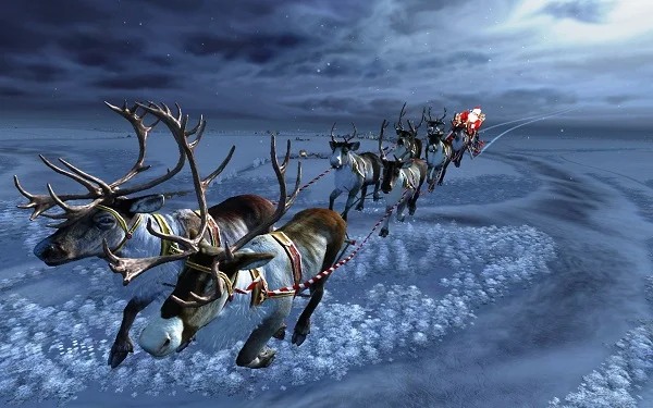 Ông già Noel cưỡi mấy con tuần lộc