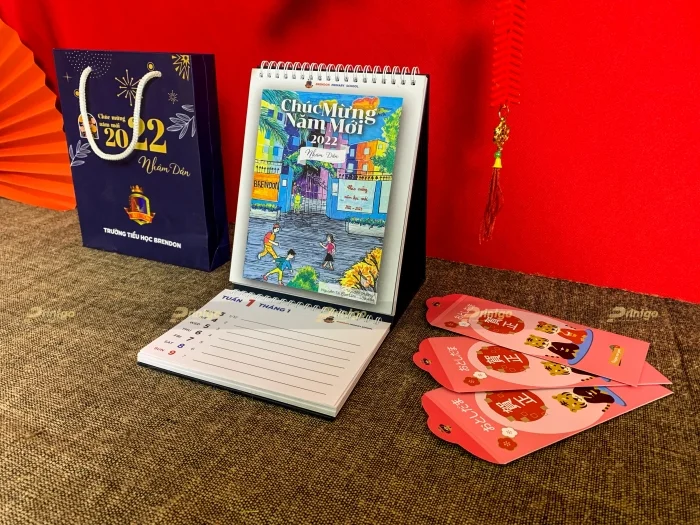 Brendon và Printgo: In lịch để bàn sáng tạo với những bức tranh vẽ của học sinh