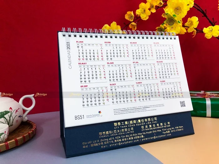 Liên Thái và Printgo: In lịch để bàn mừng xuân Nhâm Dần 2022